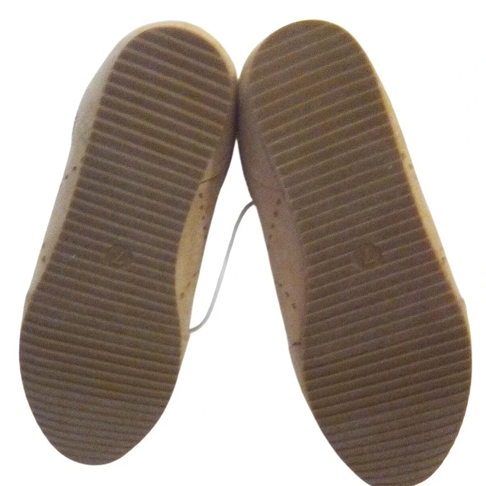 Falls Creek Womens Tan Faux Suede Memory Foam Sneakers Size 7 New